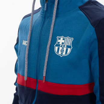 FC Barcelona detská mikina s kapucňou Zip Oceanic