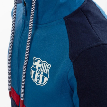 FC Barcelona detská mikina s kapucňou Zip Oceanic