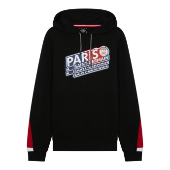 Paris Saint Germain pánska mikina s kapucňou Repeat black