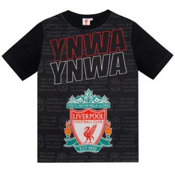 FC Liverpool detské pyžamo Text black