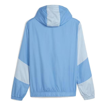 Manchester City pánska bunda s kapucňou Pre-Match blue