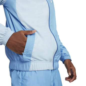 Manchester City pánska bunda s kapucňou Pre-Match blue