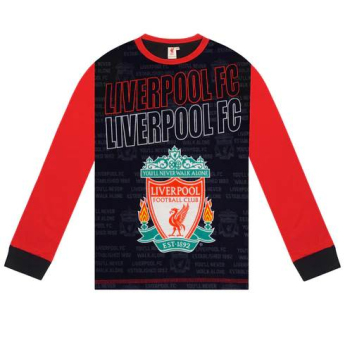 FC Liverpool detské pyžamo Long Text