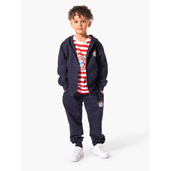 Bayern Mníchov detská mikina s kapucňou Hooded Zip navy