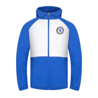 FC Chelsea pánska bunda s kapucňou Shower blue white