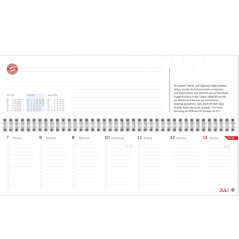 Bayern Mníchov kalendár 2025 Planer
