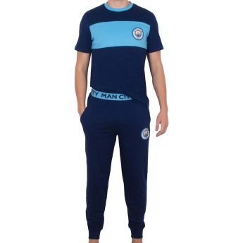Manchester City pánske pyžamo Long Stripe