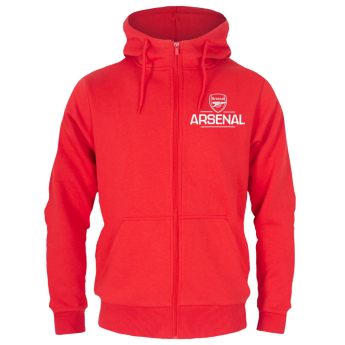 FC Arsenal pánska mikina s kapucňou Zip red