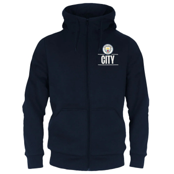 Manchester City pánska mikina s kapucňou SLab zip navy