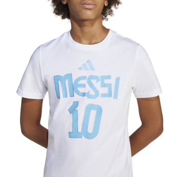 Lionel Messi detské tričko MESSI Name and number white
