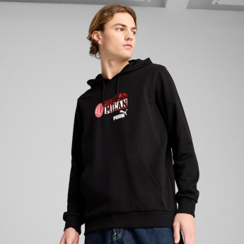 AC Milano pánska mikina s kapucňou ftblNRGY black