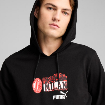 AC Milano pánska mikina s kapucňou ftblNRGY black