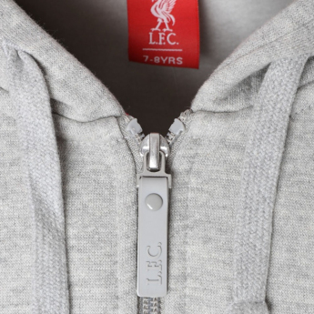 FC Liverpool detská mikina s kapucňou Zip grey