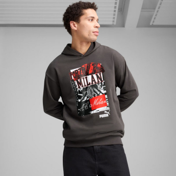 AC Milano pánska mikina s kapucňou ftblNRGY gray