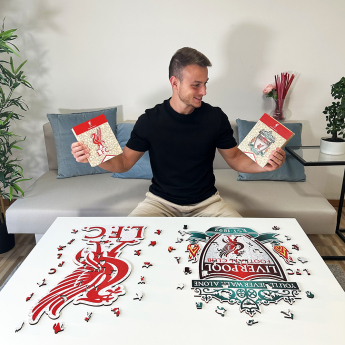 FC Liverpool drevené puzzle Crest 150 ks
