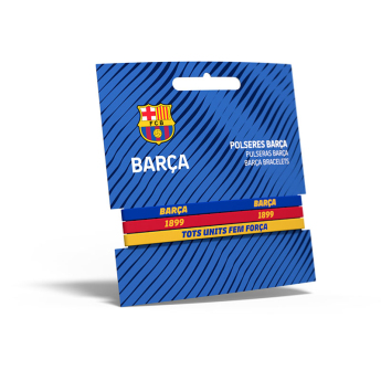 FC Barcelona gumový náramok 3pack Tricolor