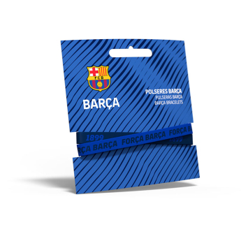 FC Barcelona gumový náramok Locked blue