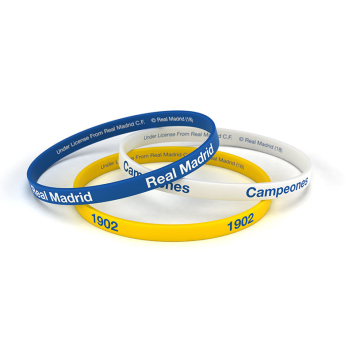 Real Madrid detský gumový náramok 3pack Tricolor