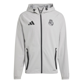 Real Madrid pánska bunda s kapucňou Vis Tech Travel grey