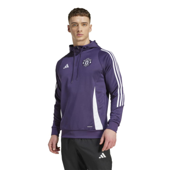 Manchester United pánska mikina s kapucňou Track purple