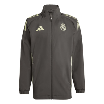 Real Madrid pánska bunda s kapucňou Allweather grey