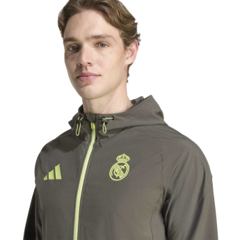 Real Madrid pánska bunda s kapucňou Vis Tech Travel green