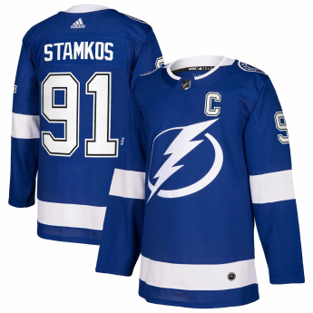 Tampa Bay Lightning hokejový dres #91 Steven Stamkos adizero Home Authentic Player Pro Stanley Cup Final 2022 Jersey Patch