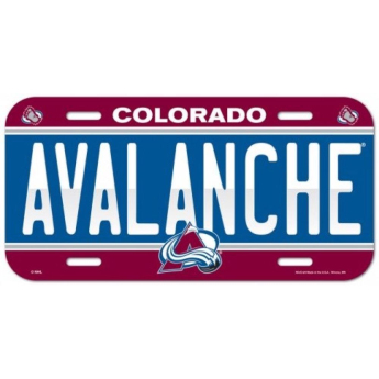 Colorado Avalanche ceduľa na stenu License Plate Banner