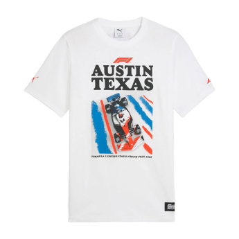 Formule 1 pánske tričko Austin GP white 2025