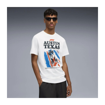 Formule 1 pánske tričko Austin GP white 2025