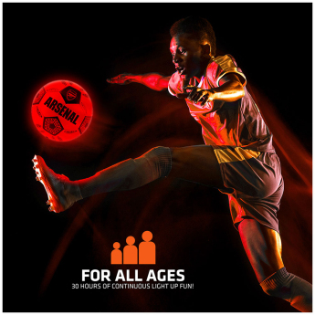 FC Arsenal futbalová lopta LED Glow Football - size 5