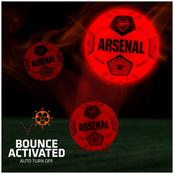 FC Arsenal futbalová lopta LED Glow Football - size 5