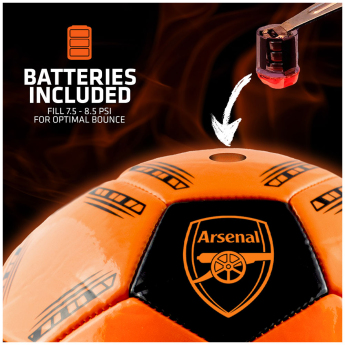 FC Arsenal futbalová lopta LED Glow Football - size 5
