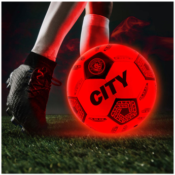 Manchester City futbalová lopta LED Glow Football - size 5