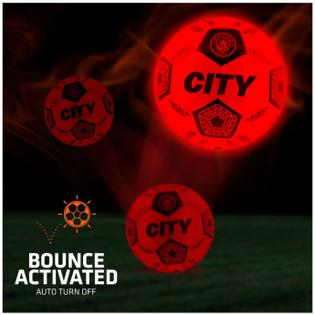 Manchester City futbalová lopta LED Glow Football - size 5