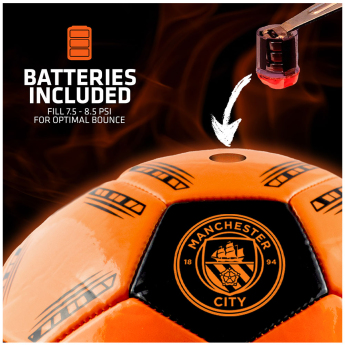 Manchester City futbalová lopta LED Glow Football - size 5
