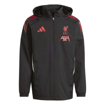 FC Liverpool pánska bunda s kapucňou Allweather black