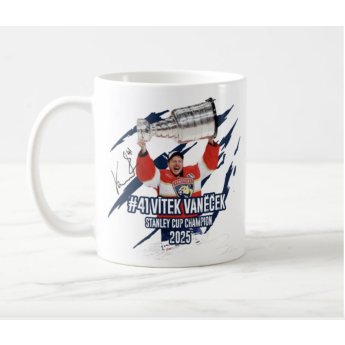 Florida Panthers hrnček Vítek Vaněček #92 Stanley Cup Champion 2025