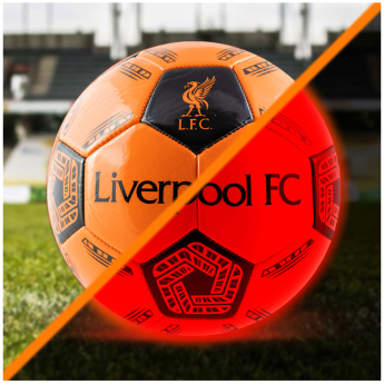 FC Liverpool futbalová lopta LED Glow Football - size 5