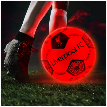FC Liverpool futbalová lopta LED Glow Football - size 5