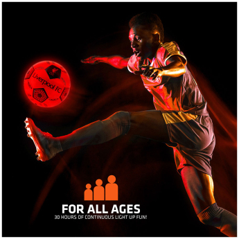 FC Liverpool futbalová lopta LED Glow Football - size 5