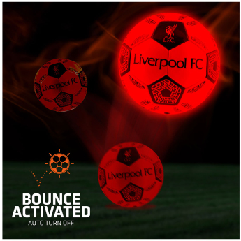 FC Liverpool futbalová lopta LED Glow Football - size 5