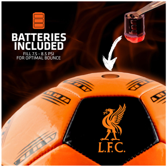FC Liverpool futbalová lopta LED Glow Football - size 5