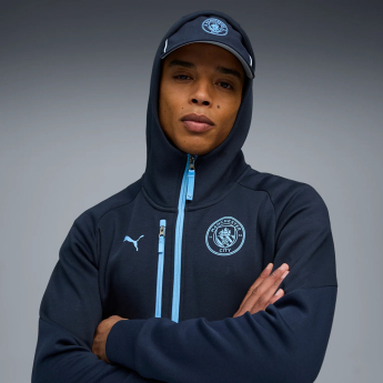 Manchester City pánska mikina s kapucňou Pumatech navy