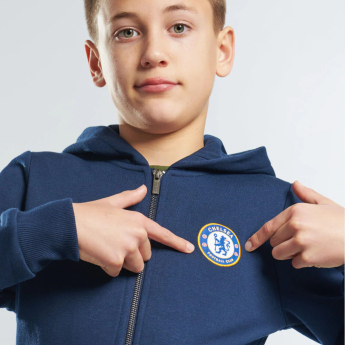 FC Chelsea detská mikina s kapucňou Full Zip navy