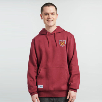 West Ham United pánska mikina s kapucňou Crest claret