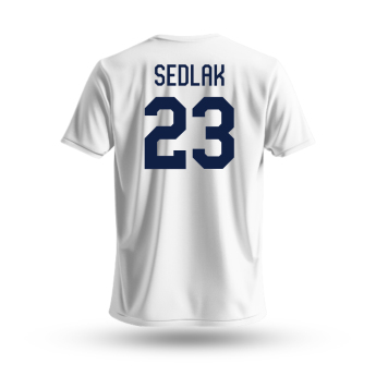 Hokejové reprezentácie detské tričko Lukáš Sedlák #23 Czech National Emblem 2025 White