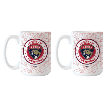 Florida Panthers sada hrnčekov 2025 Stanley Cup Champions Two-Pack 15oz. Wrap Sublimated