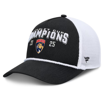 Florida Panthers čiapka baseballová šiltovka 2025 Stanley Cup Champions A-Frame Roper Meshback Adjustable Black
