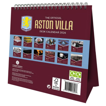 Aston Villa stolový kalendár 2026